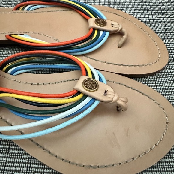 Tory Burch Sienna Multi-Colored Strappy Thong Sandal - Picture 5 of 12